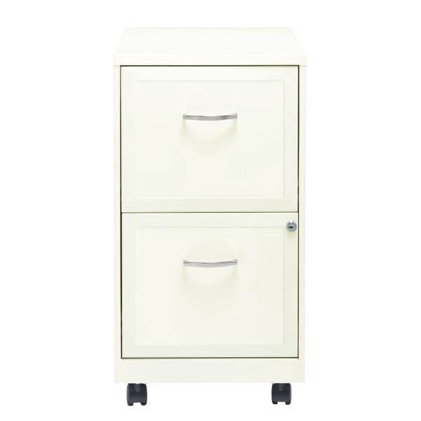 slide 7 of 8, Realspace 18''D 2-Drawer Metal Mobile Vertical File Cabinet, Pearl White, 1 ct