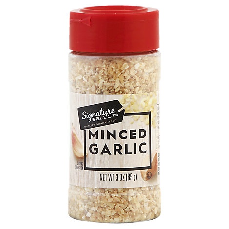 slide 1 of 1, Signature Select/Kitchens Garlic Minced, 3 oz