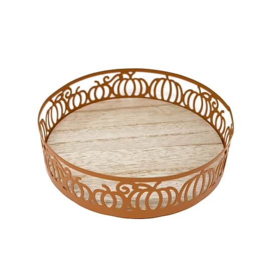 slide 1 of 4, Mini Pumpkin Round Tray By Ashland, 6 in x 6 in x 1.5 in
