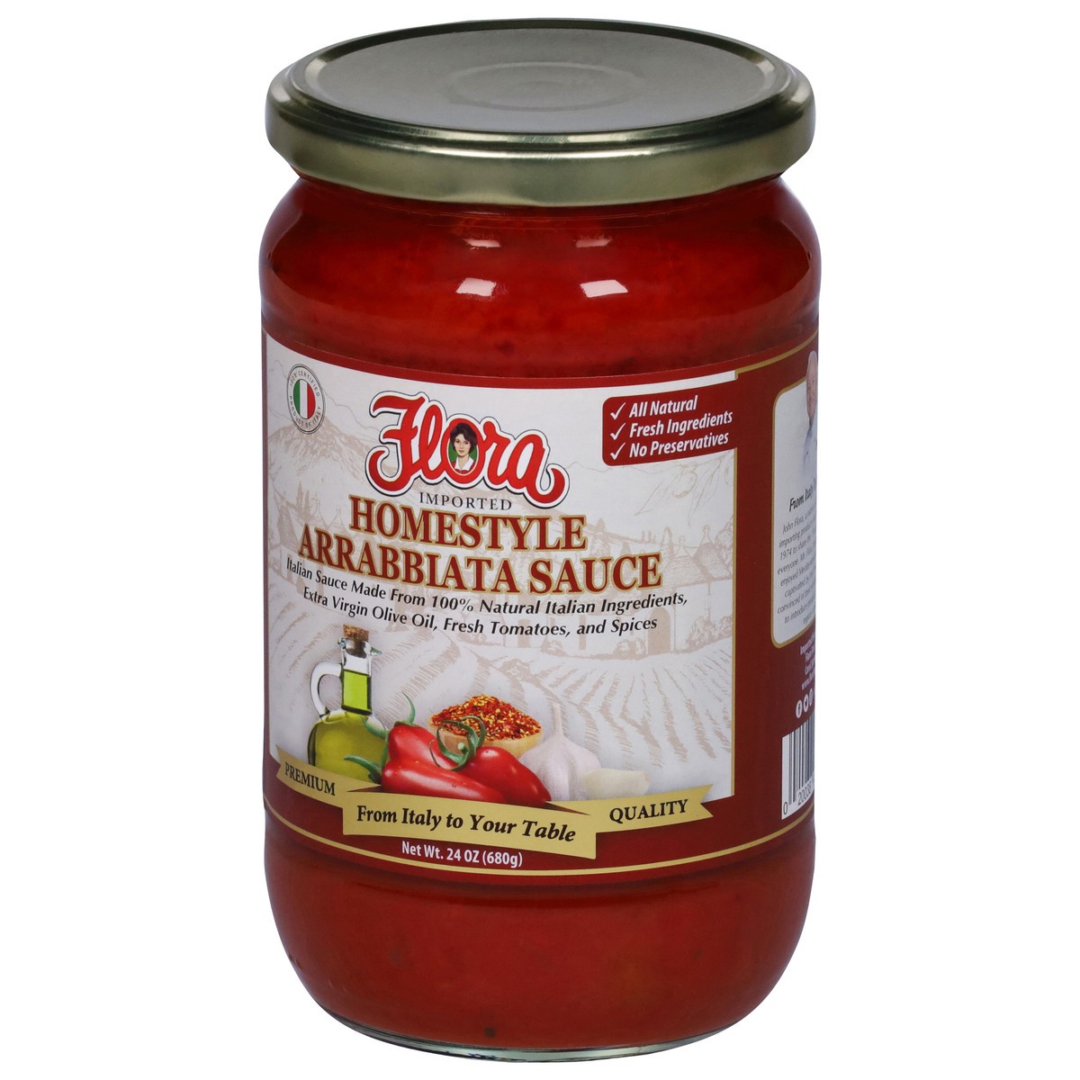 slide 7 of 9, Flora Imported Homestyle Arrabbiata Sauce 24 oz, 24 oz