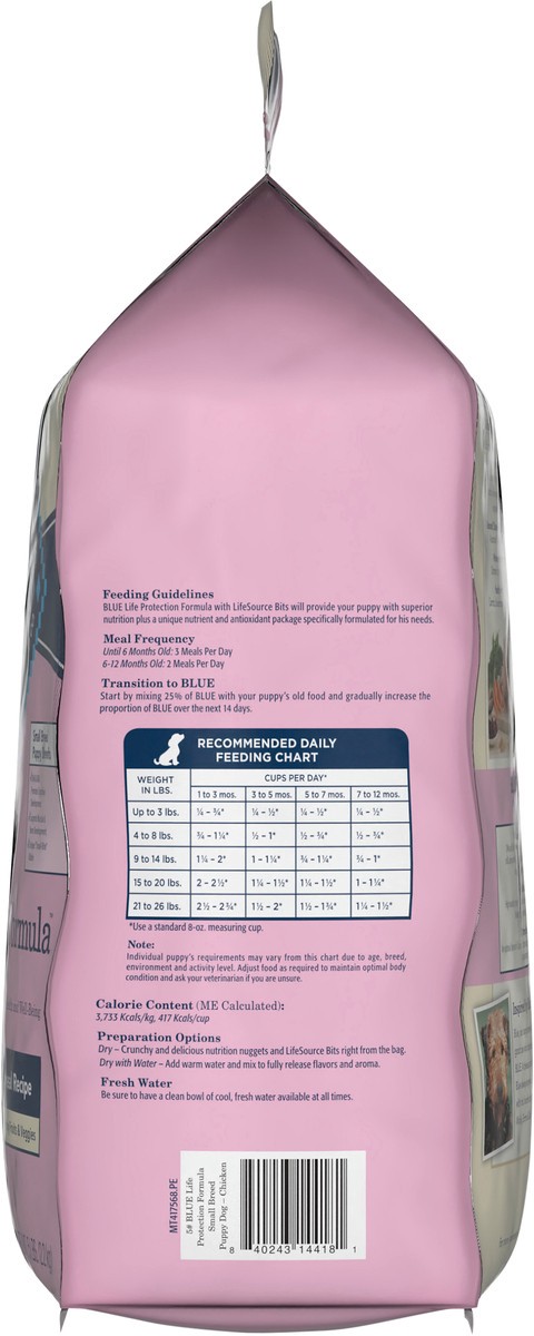 slide 7 of 8, Blue Buffalo Life Protection Formula Small Breed Puppy Dry Dog Food with DHA, Vital Nutrients & Antioxidants, Made with Natural Ingredients, Chicken & Oatmeal Recipe, 5-lb Bag, 5 lb