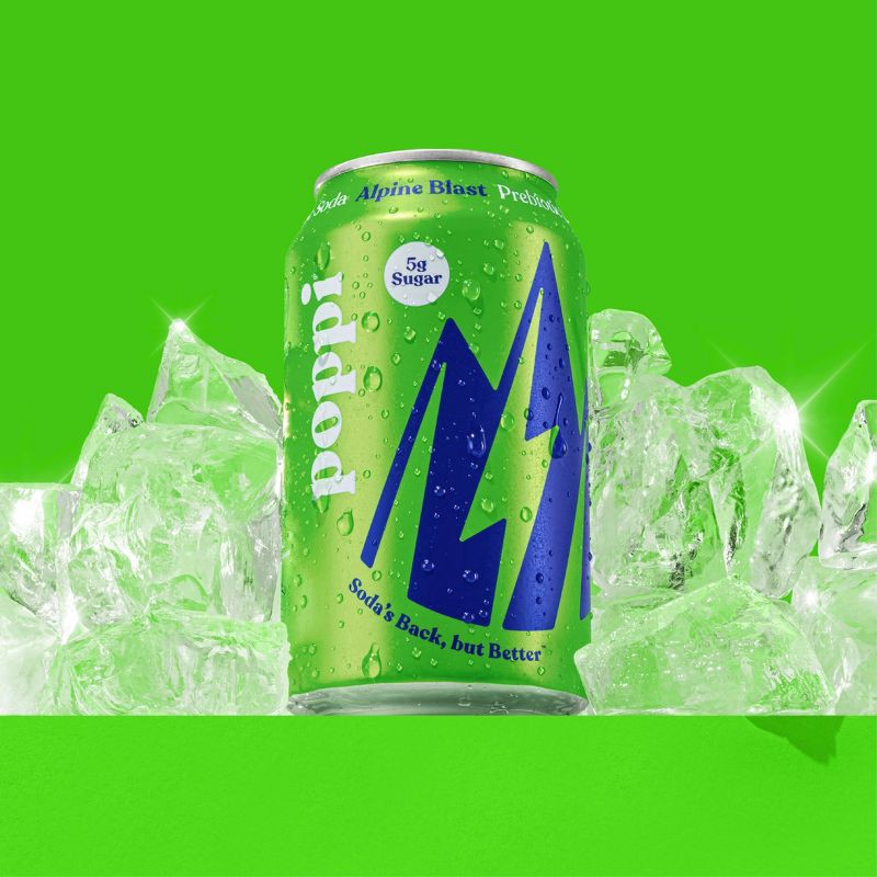 slide 5 of 5, Poppi Alpine Blast, 12 oz