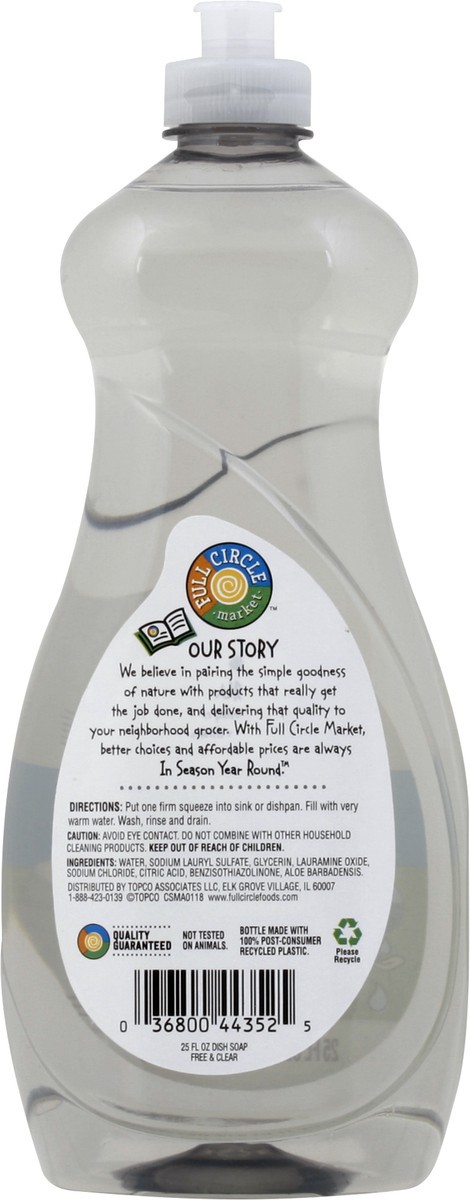 slide 6 of 9, Full Circle Market Full Circle Free/Clear Dish Detergent, 25 oz