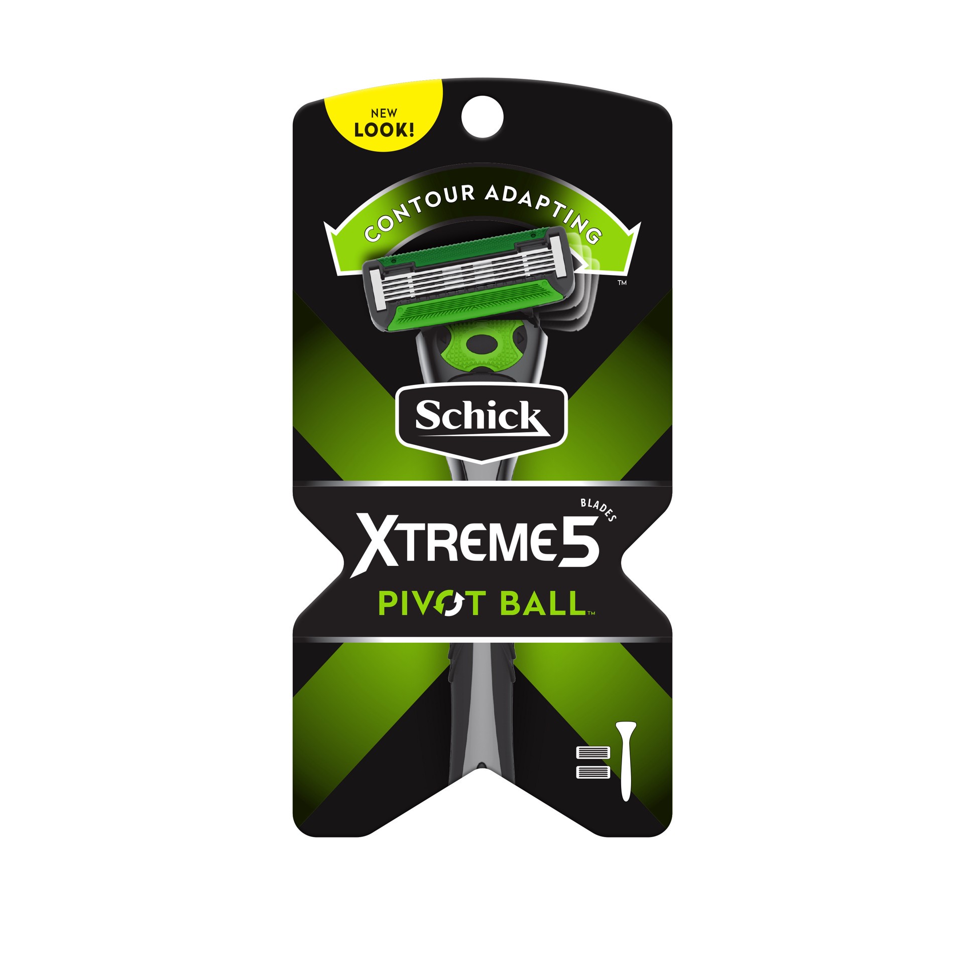 slide 1 of 5, Schick Xtreme5 Men's PivotBall Razor, 1 Handle Plus 2 Refills, 1 ct