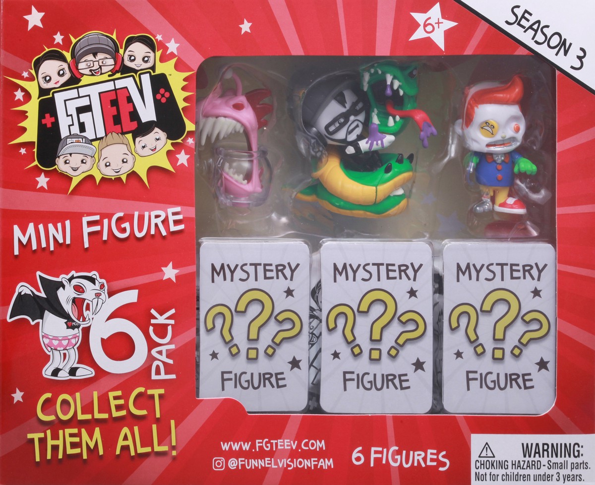 slide 1 of 3, FGTeeV Mini Figure 6+ Toys 1 ea, 2.5 in, 6 ct