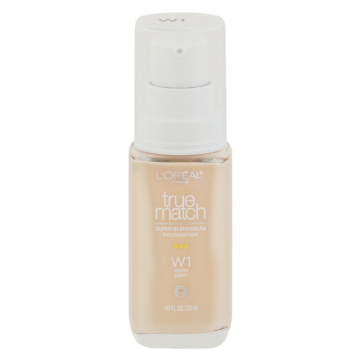 slide 1 of 1, L'Oréal True Match Warm Light W1 Super-Blendable Foundation 1.0 fl oz, 1 fl oz