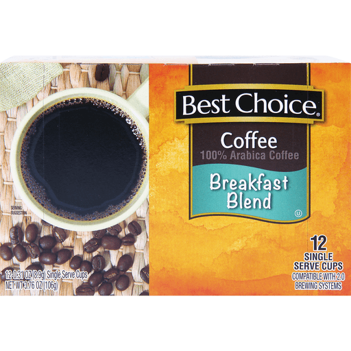 slide 1 of 1, Best Choice Breakfast Blend K Cup Coffee - 12 ct, 12 ct