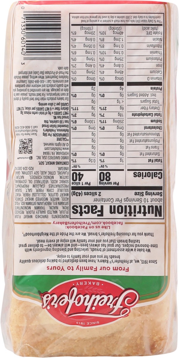 slide 7 of 12, Freihofer's Reduced Calorie Italian Bread, 16 oz, 1 lb