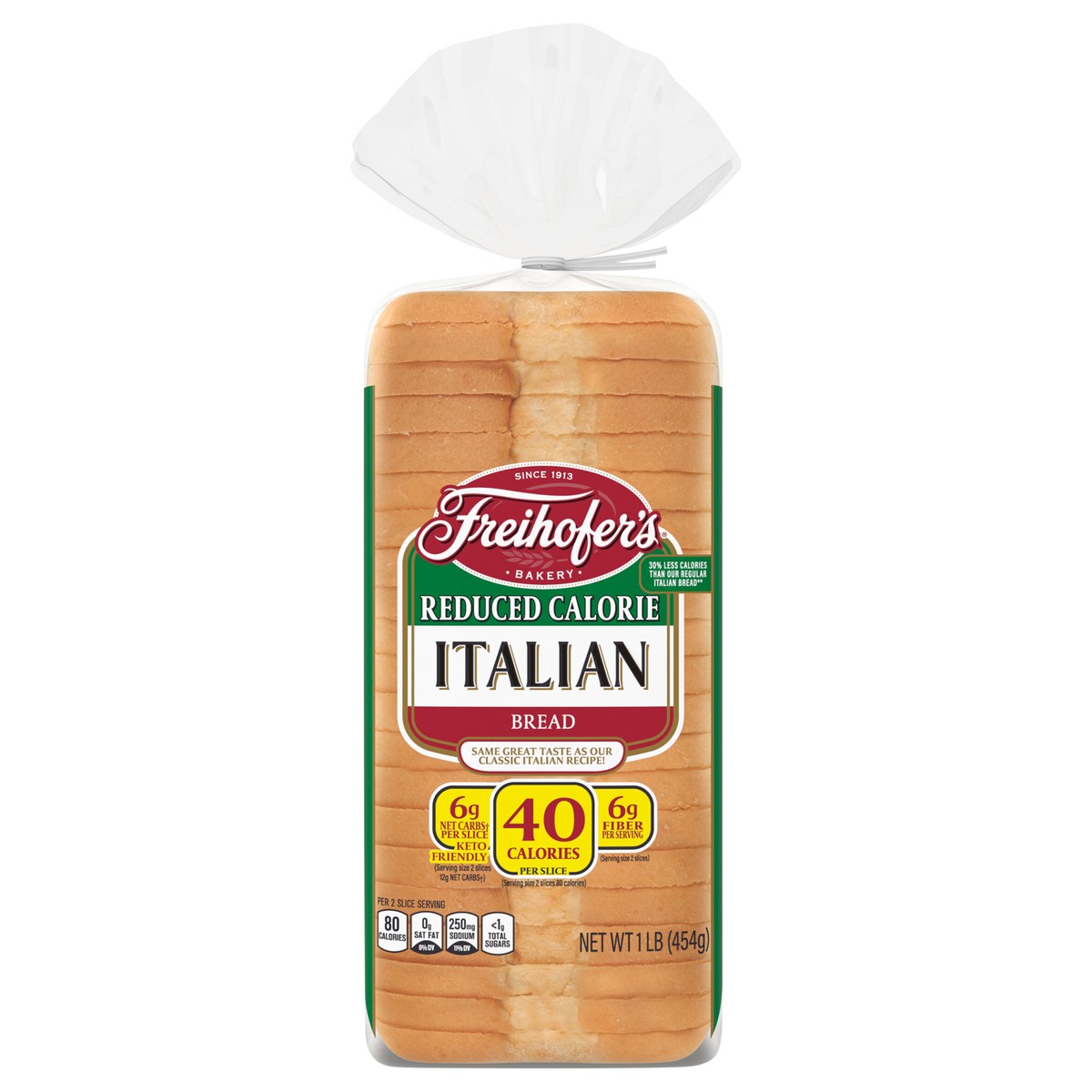 slide 1 of 12, Freihofer's Reduced Calorie Italian Bread, 16 oz, 1 lb