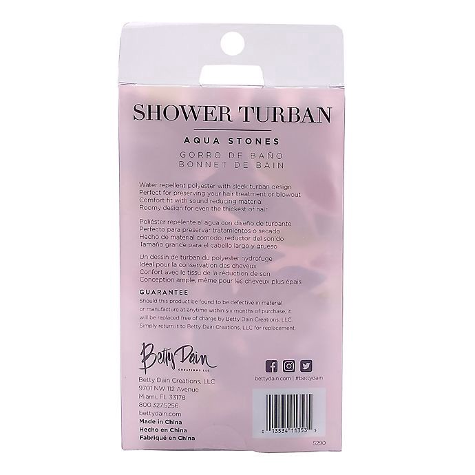 slide 2 of 5, Betty Dain Aqua Stones Turban Shower Cap, 1 ct