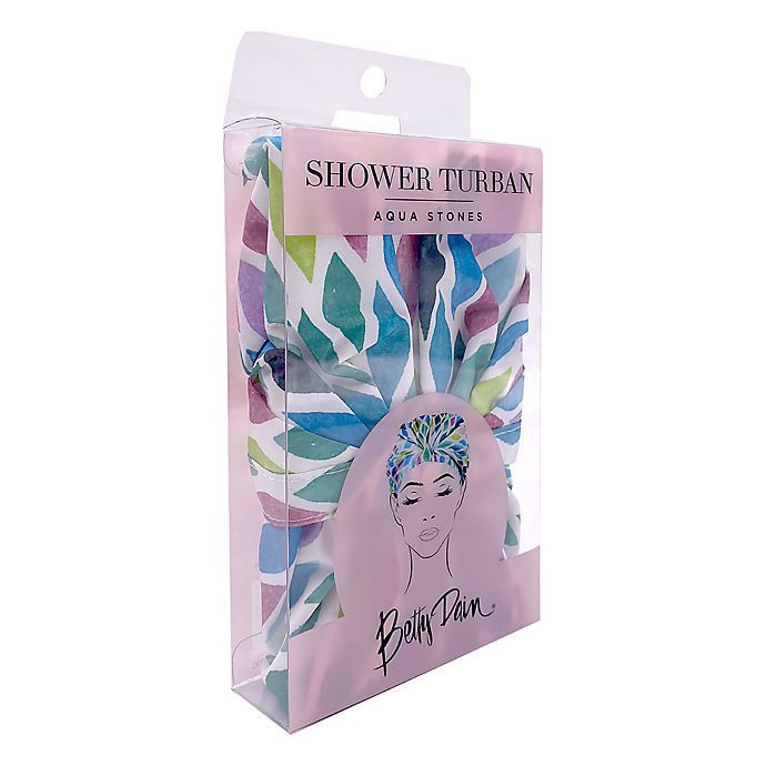 slide 4 of 5, Betty Dain Aqua Stones Turban Shower Cap, 1 ct