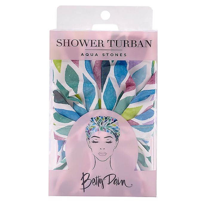 slide 1 of 5, Betty Dain Aqua Stones Turban Shower Cap, 1 ct