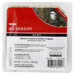 Meijer All Season Suet, Wild Bird Seed Cake, 11.75 Oz