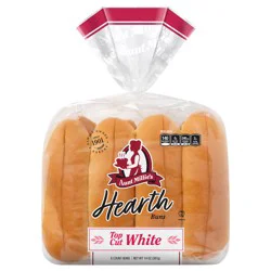 Aunt Millie's Hearth Top Cut White Hot Dog Buns 8 ct