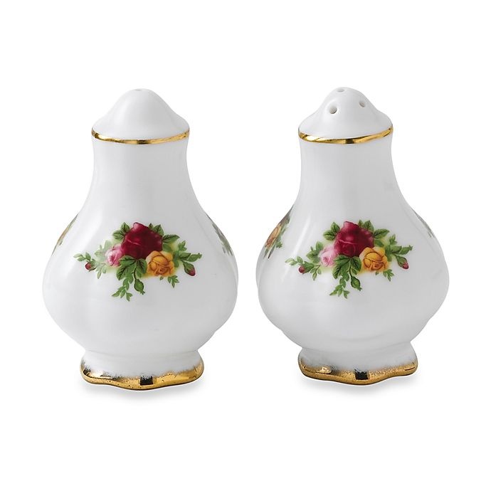 slide 1 of 1, Royal Albert Old Country Roses Salt and Pepper Set, 1 ct