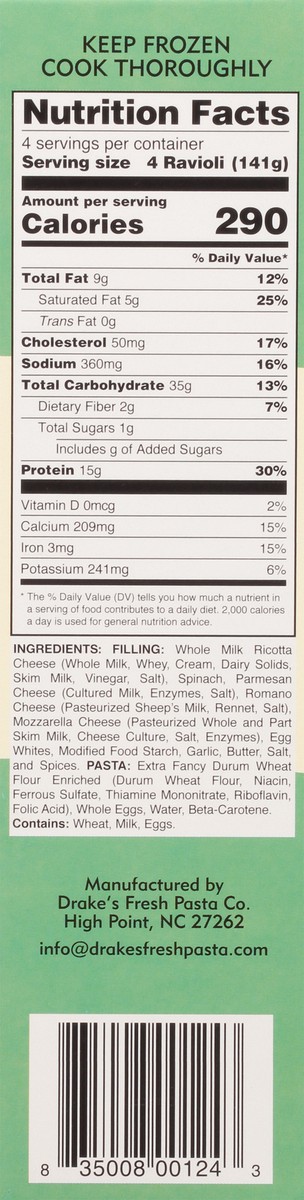 slide 7 of 14, Parla Hand Chopped Spinach Florentine Ravioli 16 Ravioli 16 ea, 16 ct