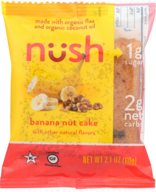 slide 1 of 1, Nush Banana Nut Cake 2.1 oz, 2.1 oz