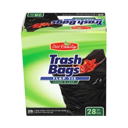 Our Family Lawn & Leaf Flap Tie Trash Bags