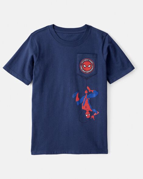 slide 1 of 2, Carter's Carters Kid Marvel™ Spider-Man Short-Sleeve Graphic Tee - Blue Blue 4, 1 ct