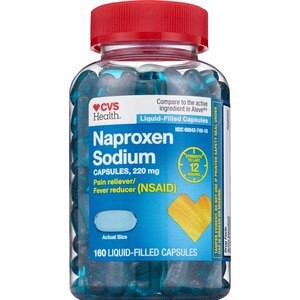 slide 1 of 1, CVS Health Naproxen Sodium 220 Mg Liquidid-Filled Capsules, 160 Ct, 1 ct
