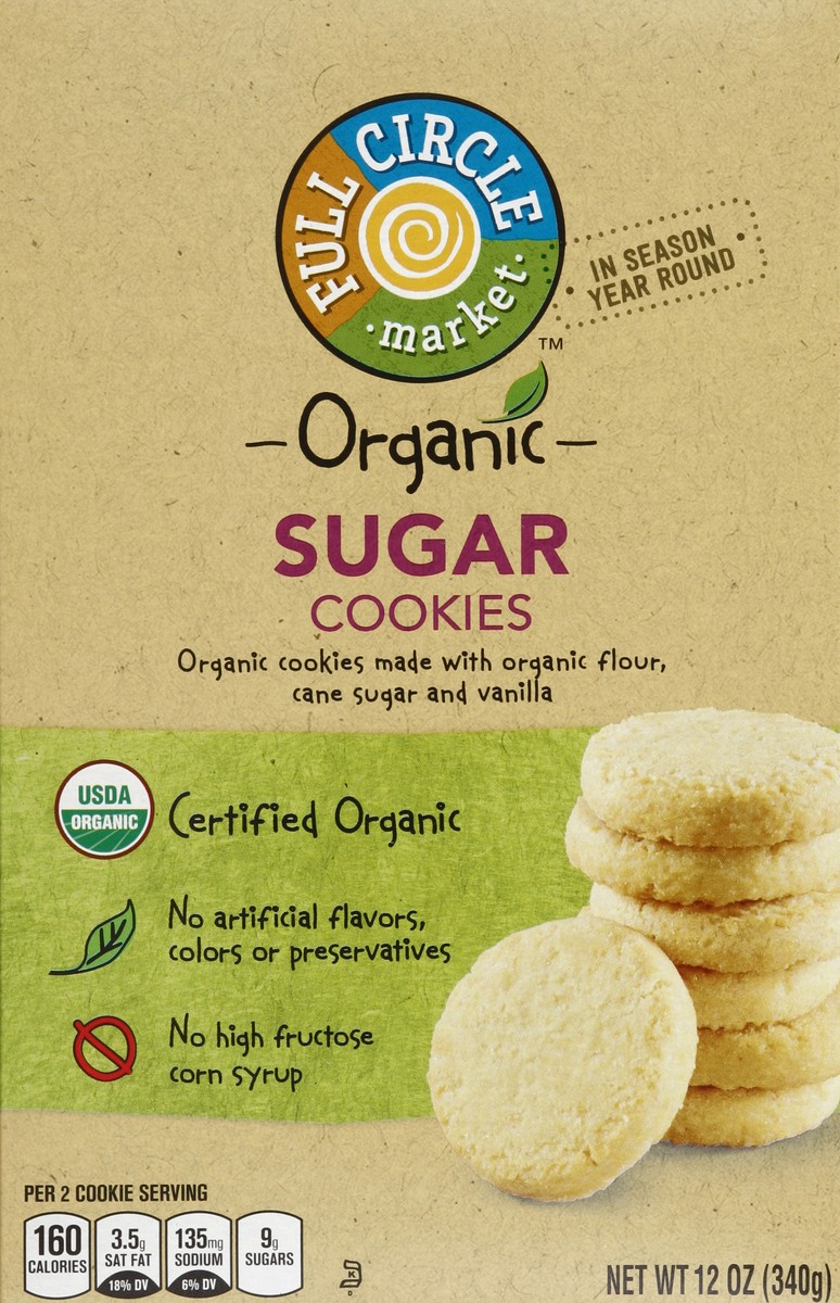 slide 5 of 6, Full Circle Market Sugar Cookies, 12 oz