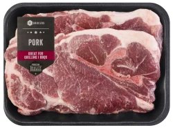 Moist Tender Pork Shoulder Bone In Steaks Value Pack About 2 Steaks Per Pack