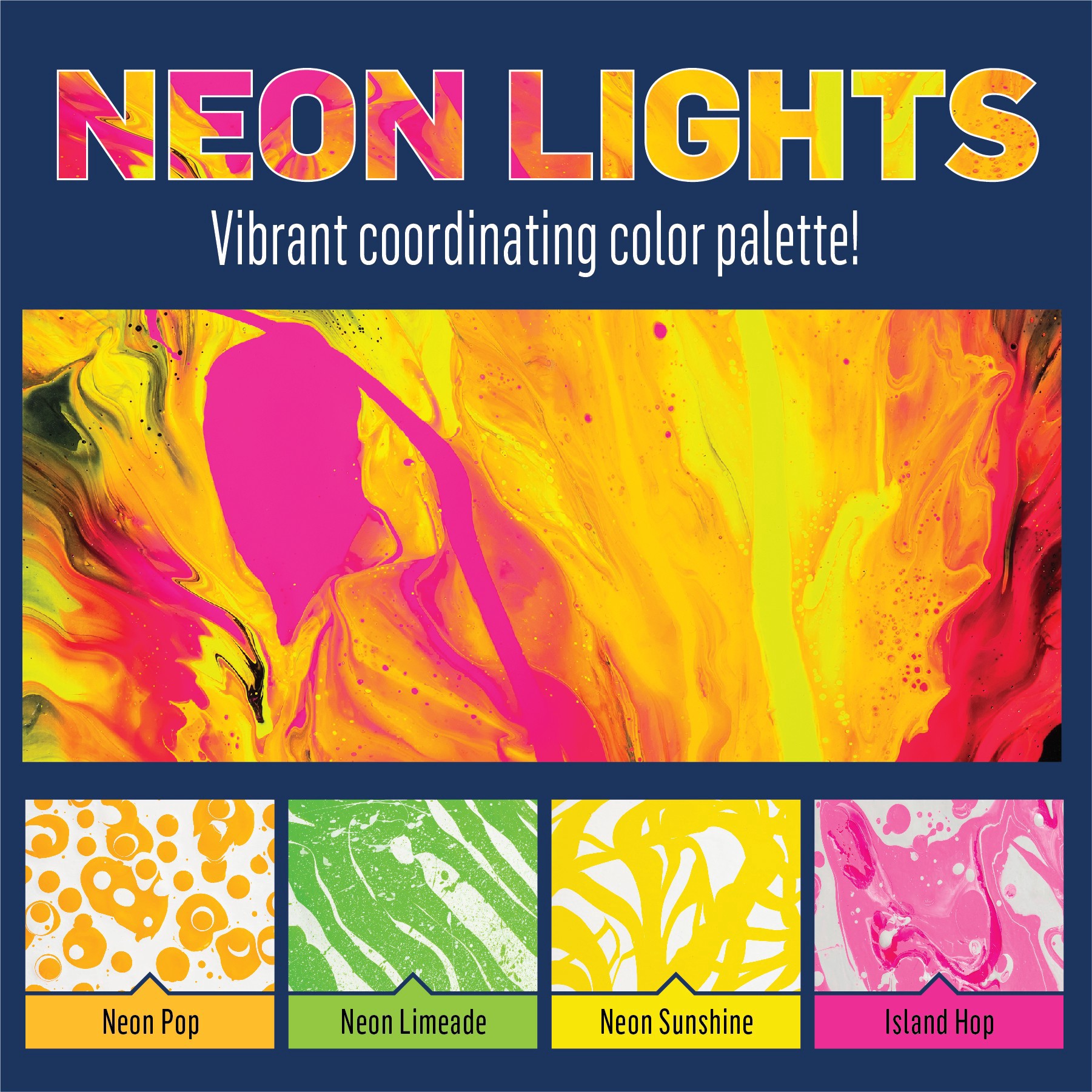 slide 4 of 11, Folkart Drizzle 4 Color Neon Paint Set, 4.6 fl oz