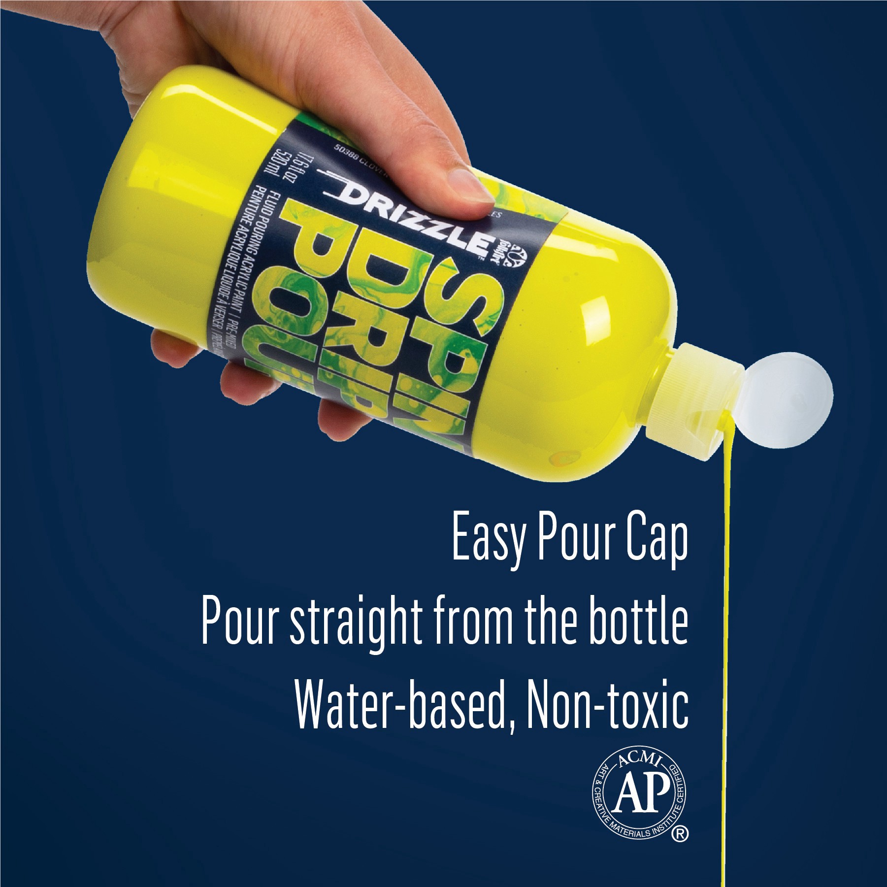 slide 11 of 11, Folkart Drizzle 4 Color Neon Paint Set, 4.6 fl oz