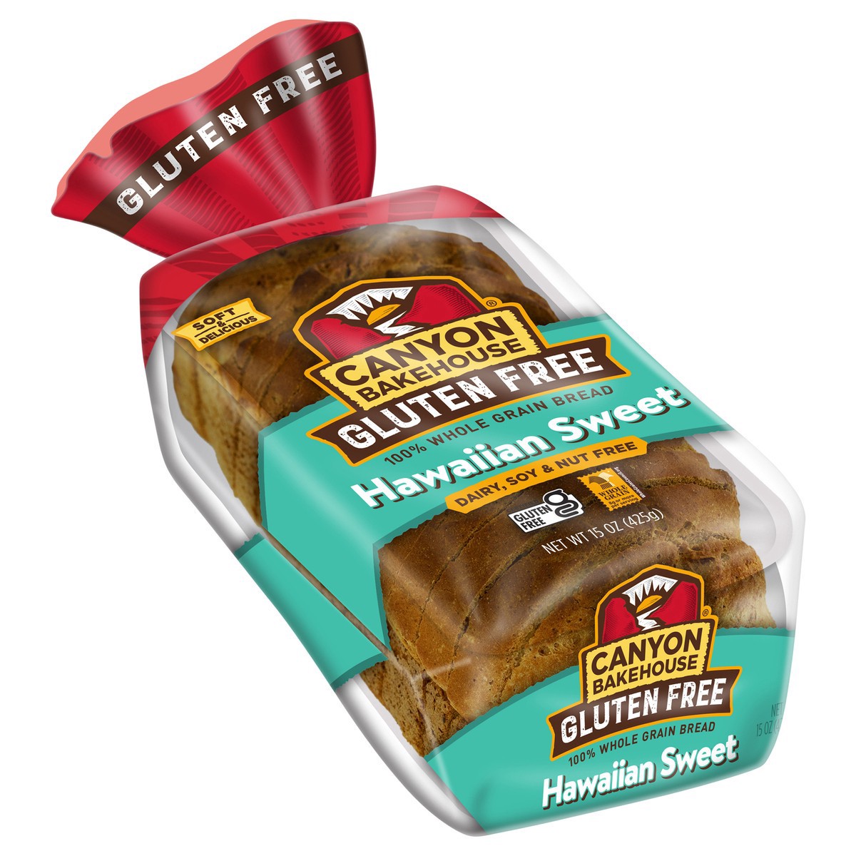 slide 3 of 8, Canyon Bakehouse Hawaiian Sweet Gluten Free Bread, Whole Grain Sandwich Bread, Fresh, 15 oz Loaf, 15 oz