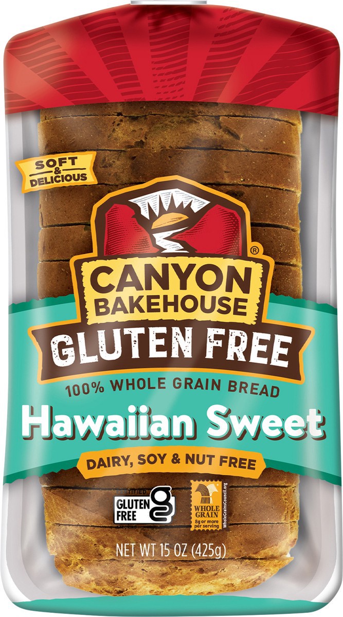 slide 4 of 8, Canyon Bakehouse Hawaiian Sweet Gluten Free Bread, Whole Grain Sandwich Bread, Fresh, 15 oz Loaf, 15 oz