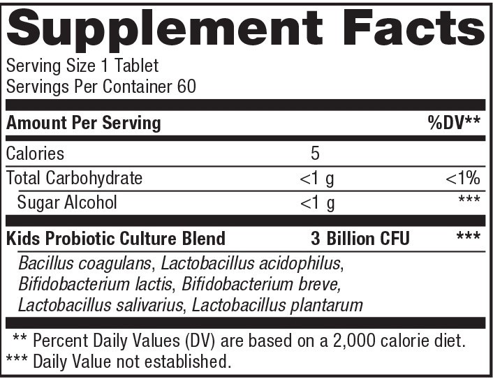slide 4 of 5, Renew Life Ultimate Flora Probiotic Kids 3 Billion CFU Berry-licious 60 Vegan Chewable Tablets, 60 ct