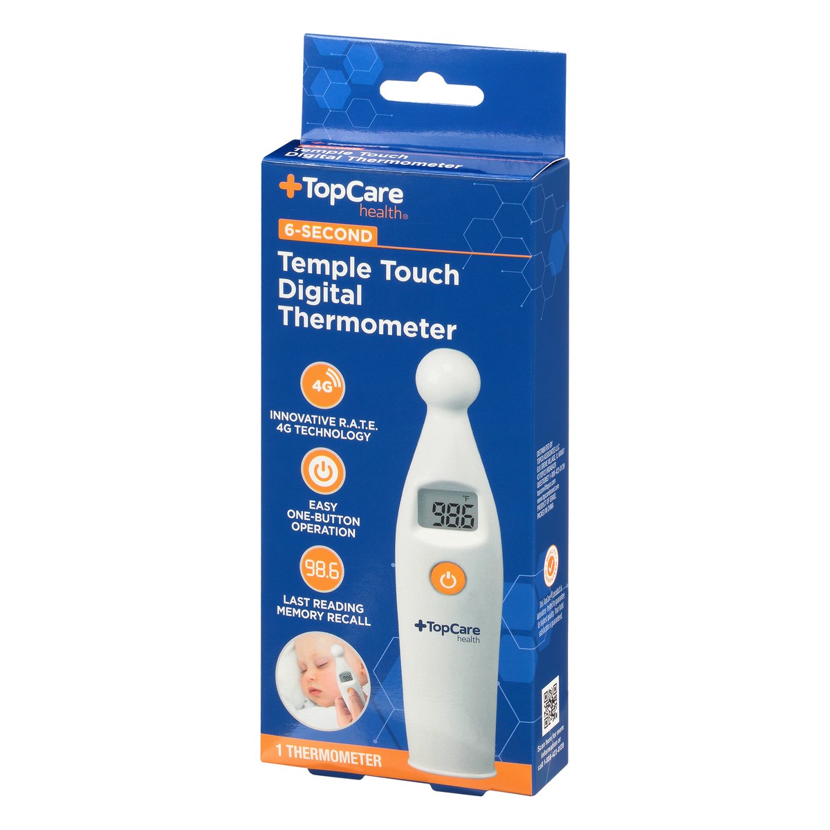 slide 9 of 9, TopCare Health Digital Temple Touch Thermometer 1 ea, 1 ct