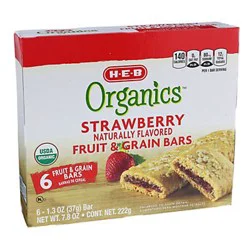 H-E-B Organics Strawberry Fruit & Grain Bars