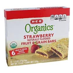 H-E-B Organics Strawberry Fruit & Grain Bars