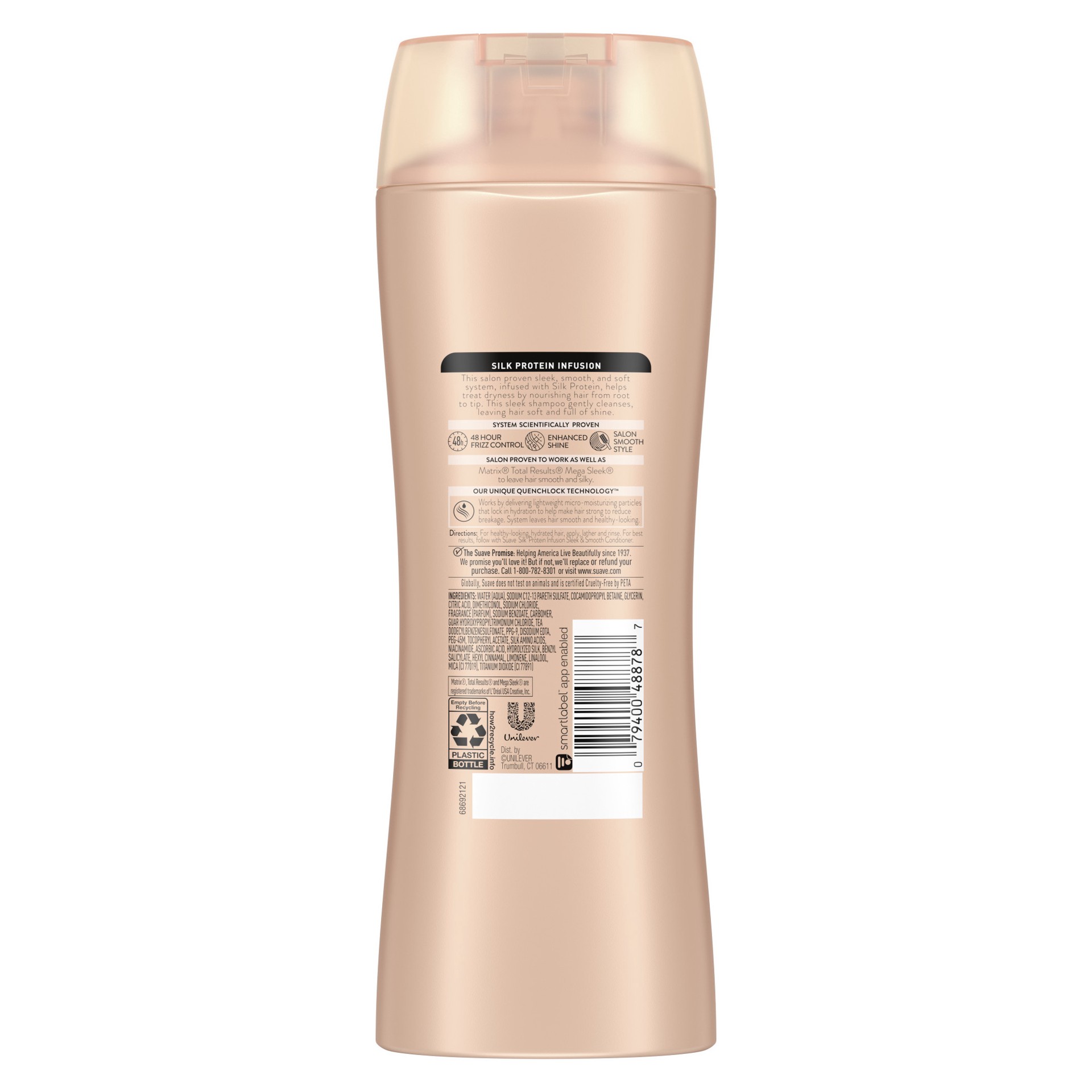 slide 2 of 4, Suave Silk Protein Infusion Sleek & Smooth Shampoo 12.6 fl oz, 12.6 fl oz