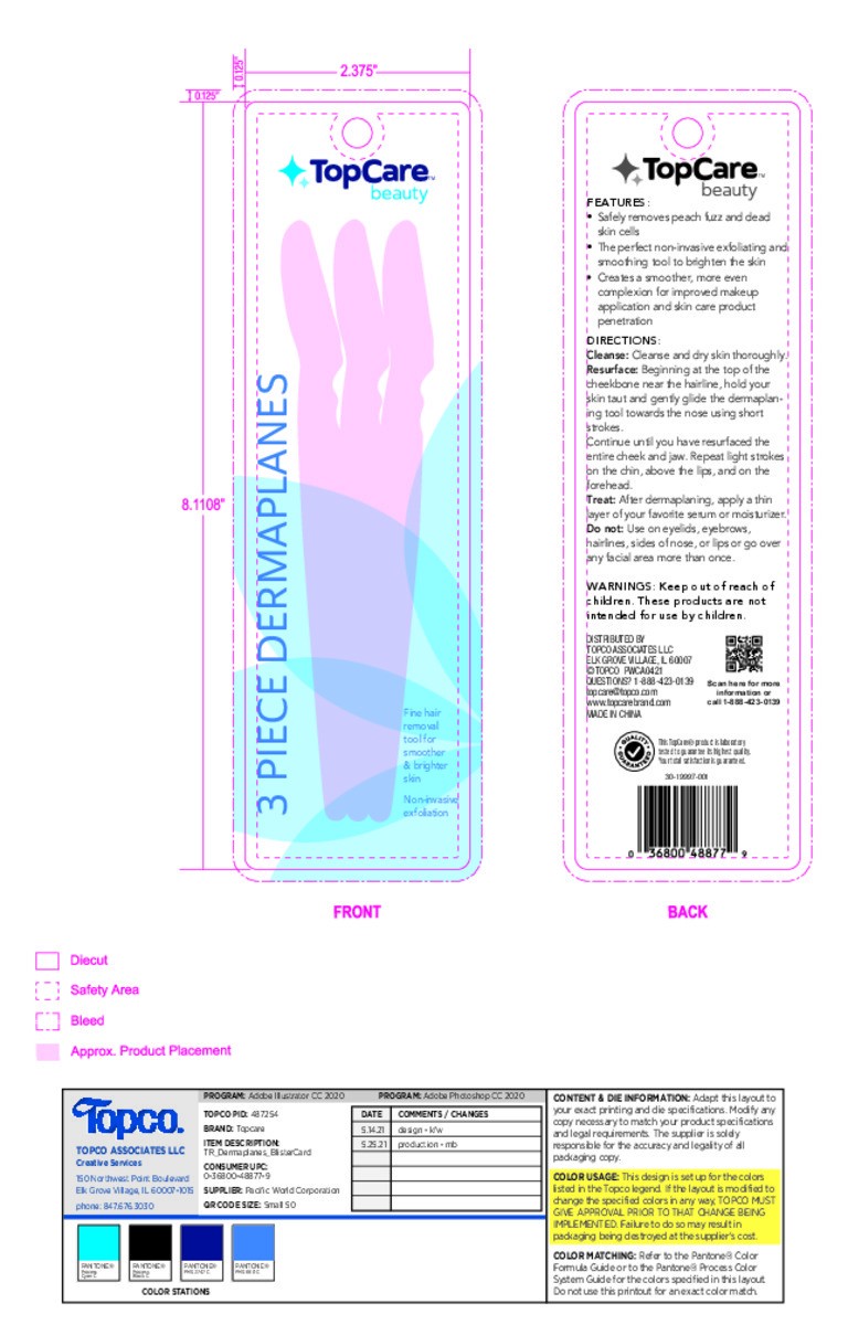 slide 13 of 13, Topcare Dermaplanes, 3 ct