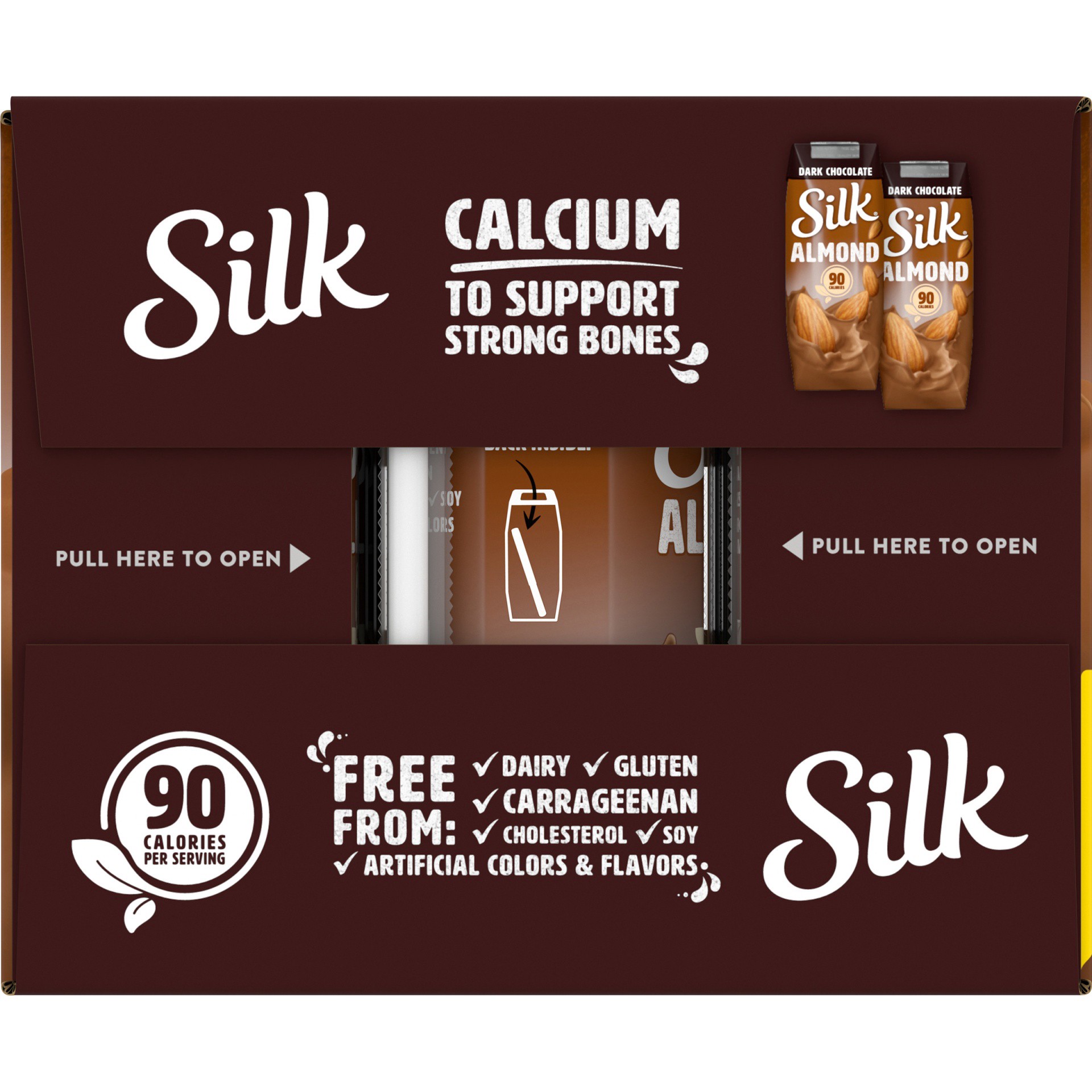 slide 3 of 8, Silk Dark Chocolate Almondmilk 12-8 fl. oz. Aseptic Packs, 12 ct