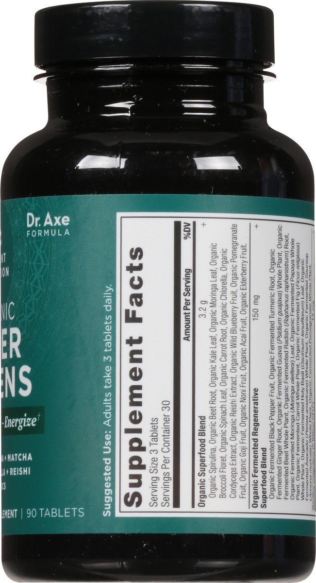 slide 2 of 9, Ancient Nutrition Organic Super Greens Tablets, 1 ct