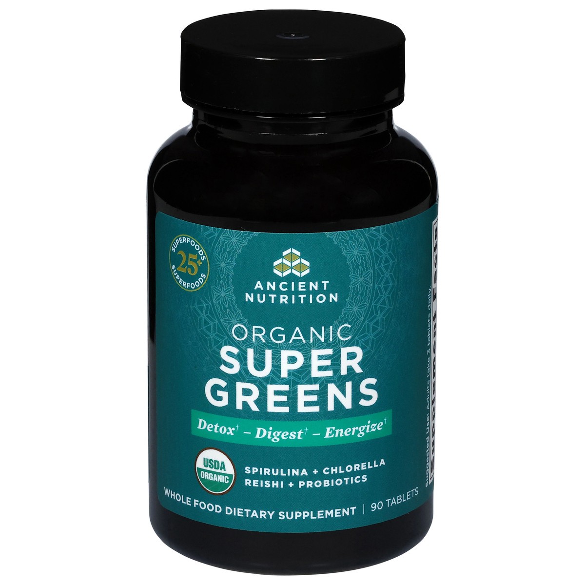 slide 1 of 9, Ancient Nutrition Organic Super Greens Tablets, 90 ct