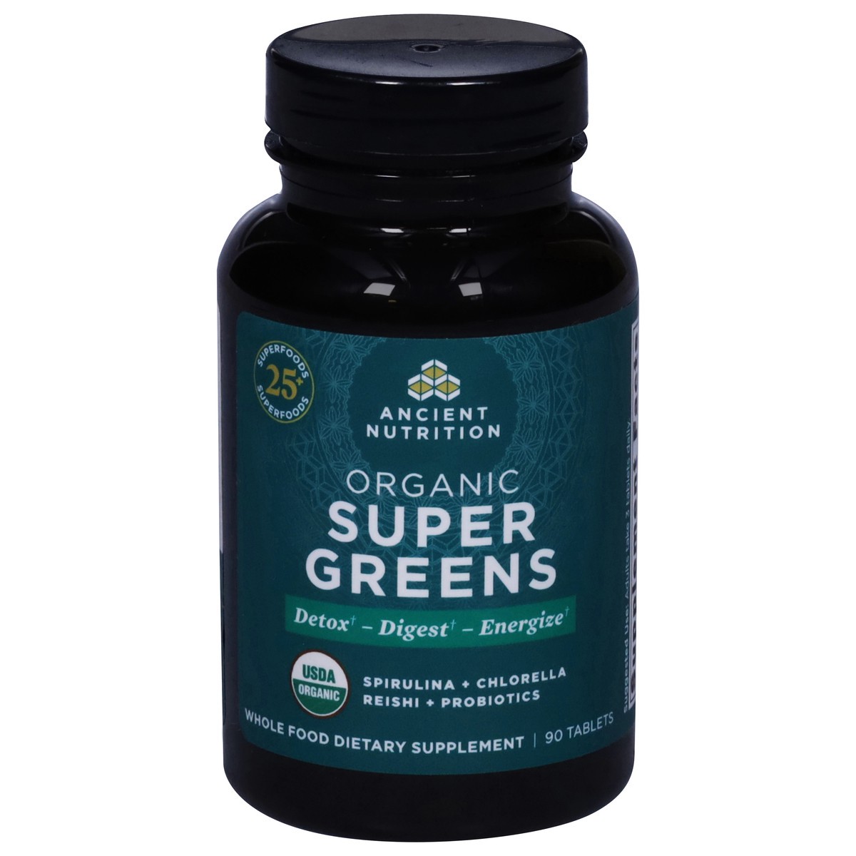 slide 1 of 9, Ancient Nutrition Organic Super Greens Tablets, 1 ct