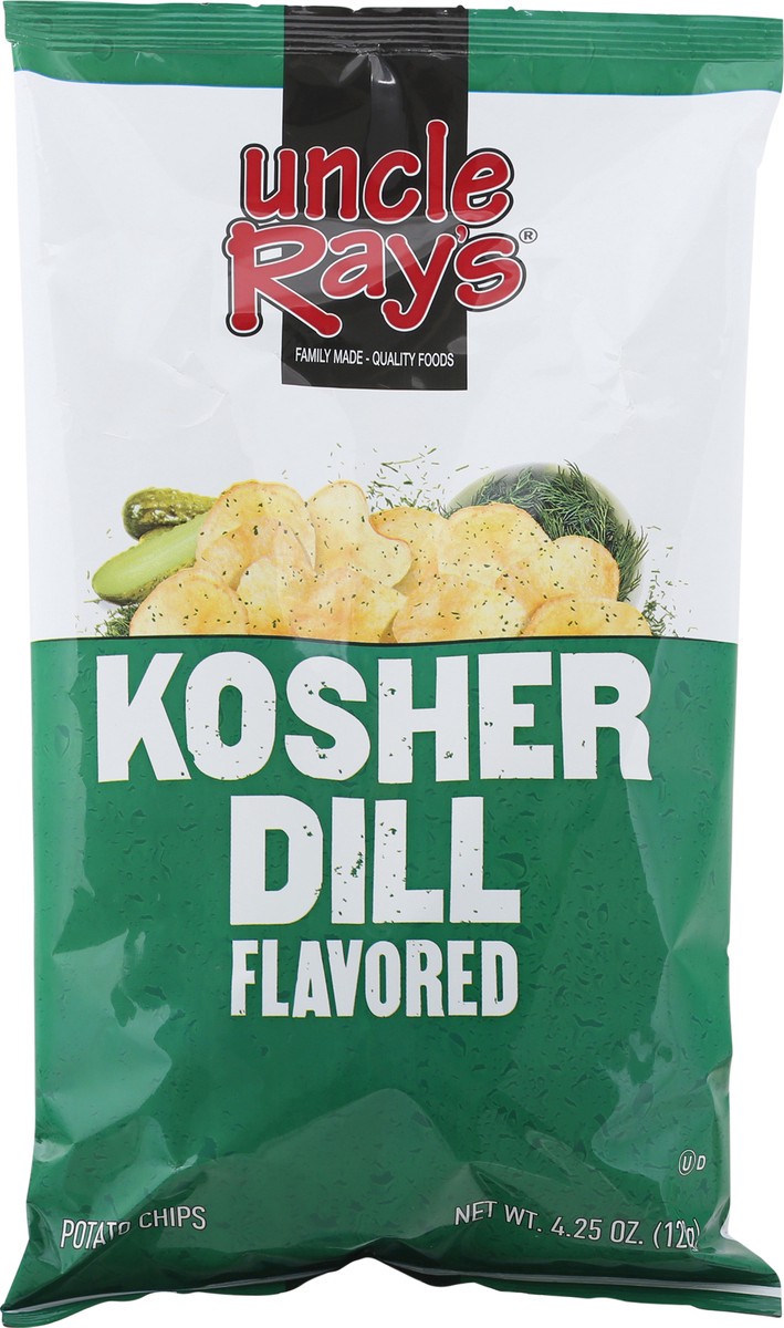 slide 1 of 14, Uncle Ray's Kosher Dill Flavored Potato Chips 4.25 oz, 4.25 oz