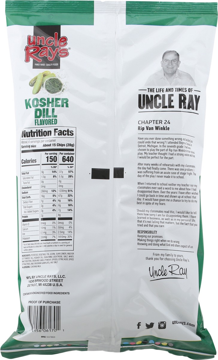 slide 14 of 14, Uncle Ray's Kosher Dill Flavored Potato Chips 4.25 oz, 4.25 oz