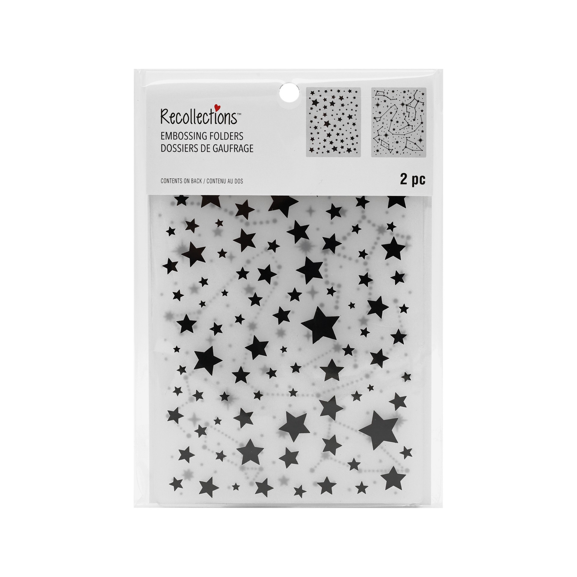 slide 5 of 5, Celestial Embossing Folders Set By Recollections, 4.25 in x 5.5 in