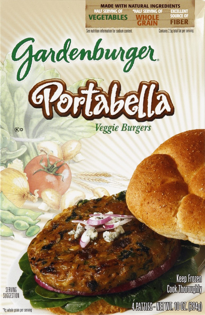 slide 4 of 5, Gardenburger Veggie Burger Portabella, 10 oz
