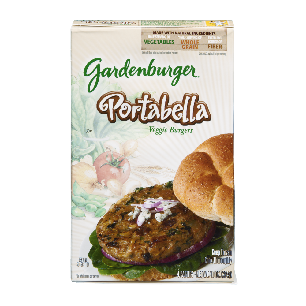 slide 1 of 5, Gardenburger Veggie Burger Portabella, 10 oz