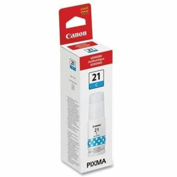 slide 4 of 4, Canon® GI-21 Cyan Ink Tank, 4537C001, 1 ct