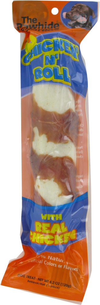 slide 3 of 4, The Rawhide Express Raw Express Chicken N Roll 9-10", 1 ct