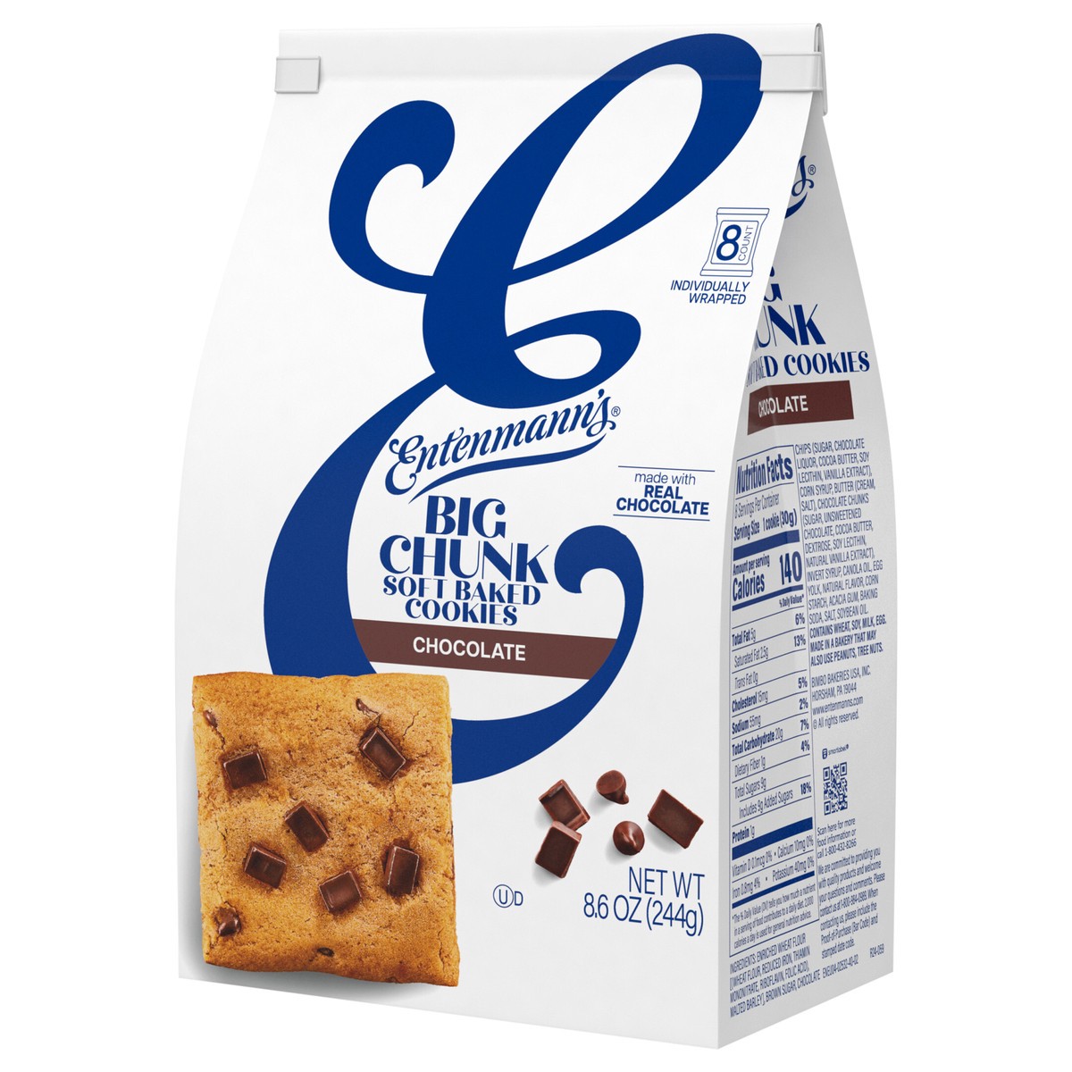 slide 2 of 14, Entenmann's Big Chnk Cookie Choc, 8.6 oz
