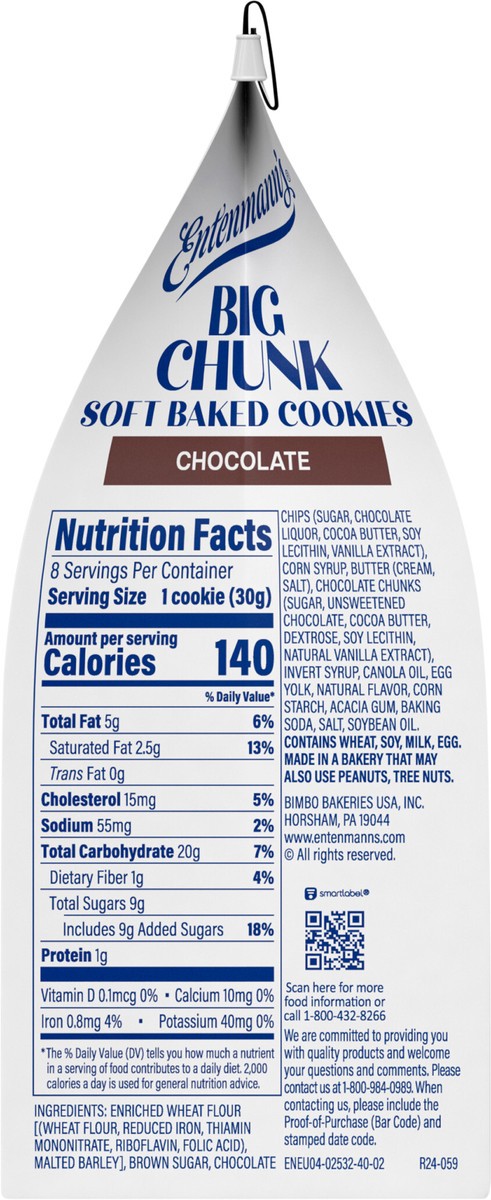 slide 12 of 14, Entenmann's Big Chnk Cookie Choc, 8.6 oz
