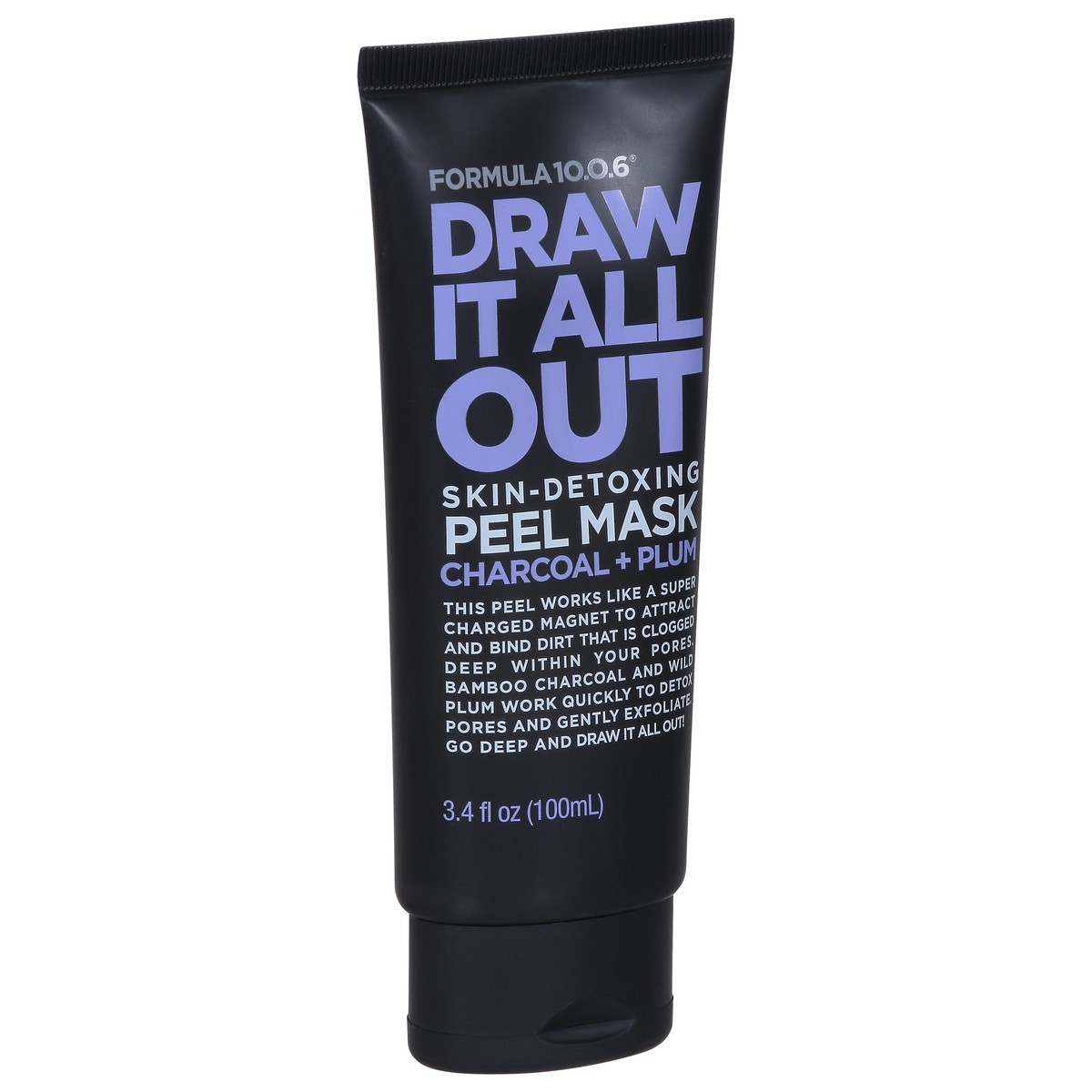 slide 9 of 9, Formula 10.0.6 Draw It All Out Charcoal + Plum Skin-Detoxing Peel Mask 3.4 fl oz, 3.4 oz